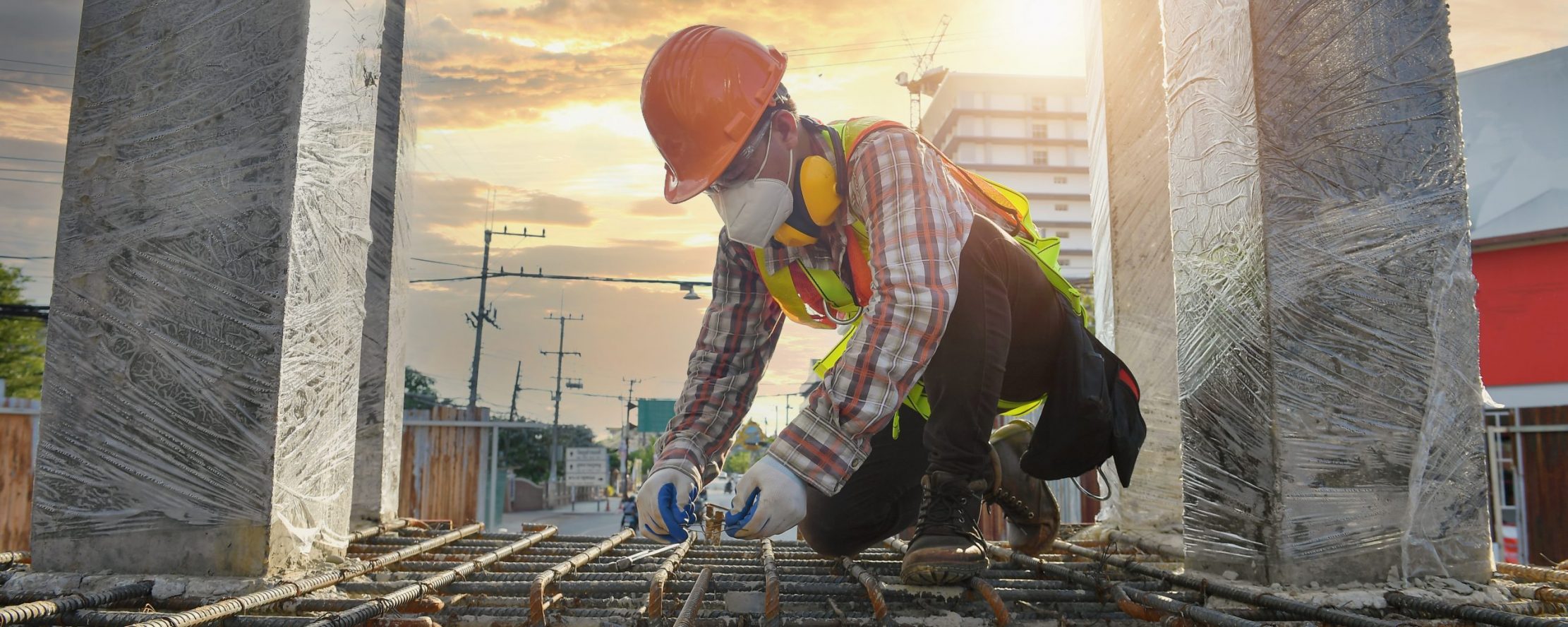 Worker,With,Contruction,Iron,Lines,For,Building,Foundation,construction,Worker